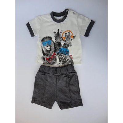 Marty Kids Комплект къси панталонки и блузка с животни, 68, 74, 80