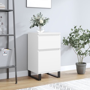 vidaXL Бюфет бял 40x35x70 см инженерно дърво (831164)