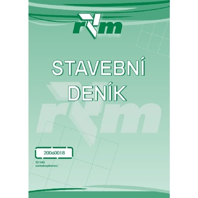 RVM 20060018 Stavební deník A4 - 53 listý propisovací, čísl.