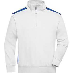 Daiber jn 868 / Мъжки работен суитшърт с 1/2 цип - бял/кралско синьо 6xl (02086890116)