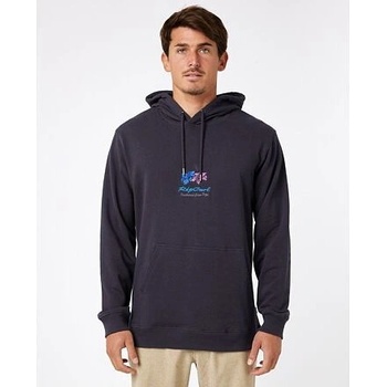 Rip Curl HOODED FLEECE PRINT Washed Black