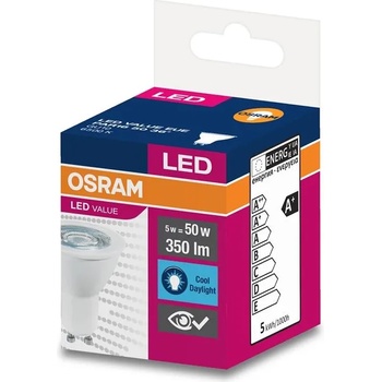 OSRAM Kрушка Osram LED, GU10, 5W, 230V, 350 lm, 6500K