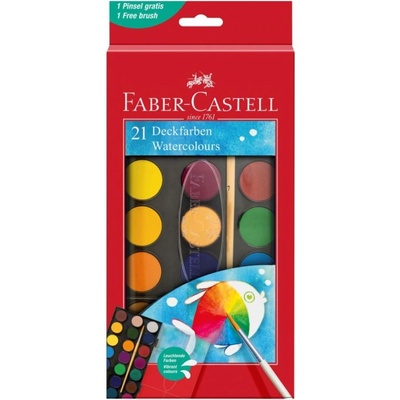 Faber-Castell vodové farby 30 mm 21 kusov