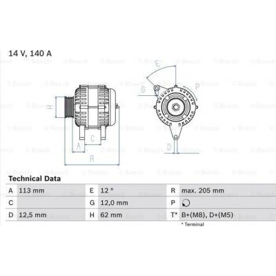 Alternátor BOSCH 0 986 082 620