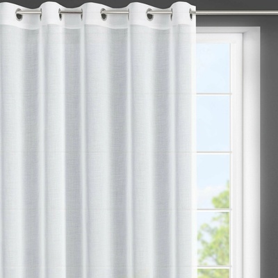 EUROFIRANY ZÁCLONA NA KRÚŽKOCH LANA 350X150 CM BIELA