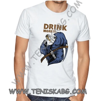 Image 1 of Fruit of the Loom Тениска с щампа - Drinking skull