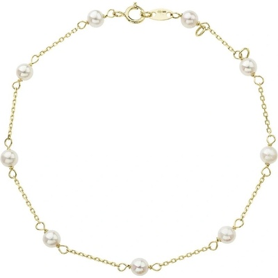 Evolution Group Pavona Zlatý náramek s pravými říčními perlami 93P00015