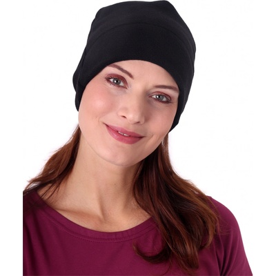 Detská zimná čiapka fleece čierna