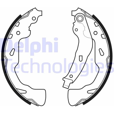 DELPHI Sada brzdových čelistí LS2176