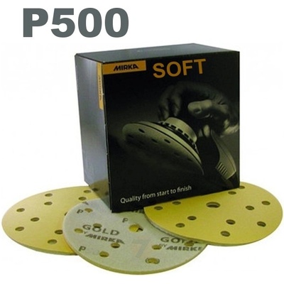 Mirka Gold Soft brúsny papier Ø150mm 15 dier suchý zips P500