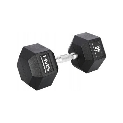 HMS Potažené/pogumované činky s pevnou váhou 1 x 40 kg