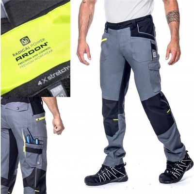 Ardon 4XSTRETCH MONTÉRKOVÉ NOHAVICE DO PÁSA SIVÉ H6095