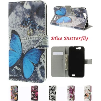 Image 1 of Huawei Ascend G7 Painted Wallet Кожен Калъф + Протектор