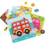 Tooky Toy Дървен 3 D пъзел 6 в 1 Moni - Transportation (108993)