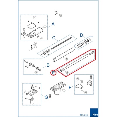 SPAMG210A00 set ramena pre pohon TOO3000/3024