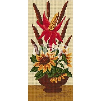 Milena Style Композиция със слънчогледи - гоблен със схема конци Ariadna 1: 4