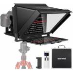 NEEWER X12 aluminum alloy teleprompter with RT-110 remote control and app control, compatible with iPad, iOS/Android tablet, smartphone, DSLR camera, complete metal construction with carrying case
