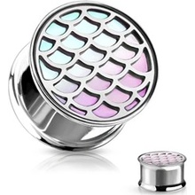 Piercingate Plug do ucha Rybí šupiny PTP00277 tunely, plugy, roztahováky: