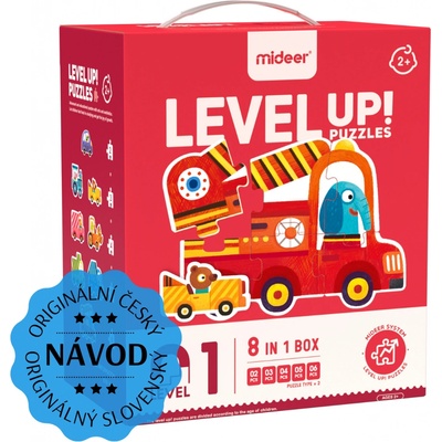 Mideer LEVEL UP! 01 Doprava 5v1 2 3 4 5 a 6 dielov