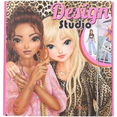 Kreativní kufřík návrhářky samolepky šablony látky TOP MODEL