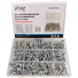 SILVER Поп нитове 2, 4-6, 4 мм комплект 500 бр. 67534 (s11929)