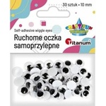 TITANUM Self-adhesive eyes without rings 10mm straddles 30pcs