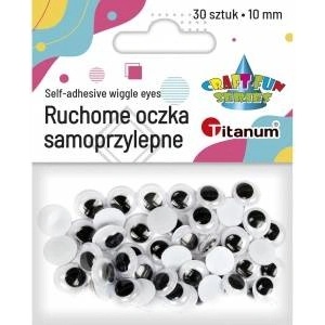 TITANUM Self-adhesive eyes without rings 10mm straddles 30pcs