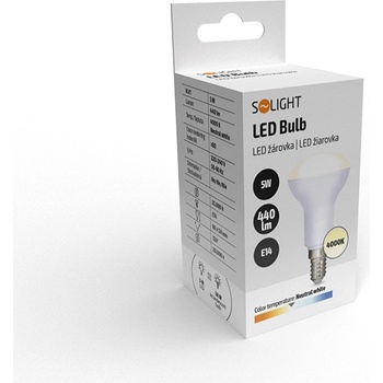 Solight LED žárovka reflektorová, R50, 5W, E14, 4000K, 440lm, bílé provedení