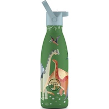 Cool Bottles Dětská nerezová termolahev Kids Jurassic Era třívrstvá 350 ml 3D