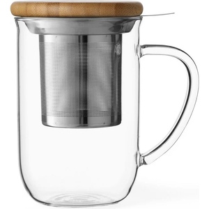VIVA Чаша за чай с цедка VIVA Minima 500ml, бамбуково капаче за запарка (1006988)