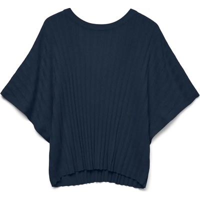 Vero Moda ÚPLETOVÉ TRIČKO S NETOPÝŘÍM RUKÁVEM MODRÉ