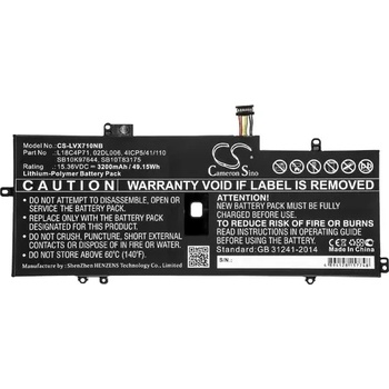 Image 1 of Cameron Sino Батерия за лаптоп LENOVO ThinkPad X1 Carbon 2019, Thinkpad X1 Yoga Gen 5-20ub0000ya, L18C4P71 LiPo 15.36V 3200mAh CAMERON SINO (CS-LVX710NB)