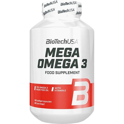 Mega Omega 3, 180 гел капсули, BioTech USA (26952)
