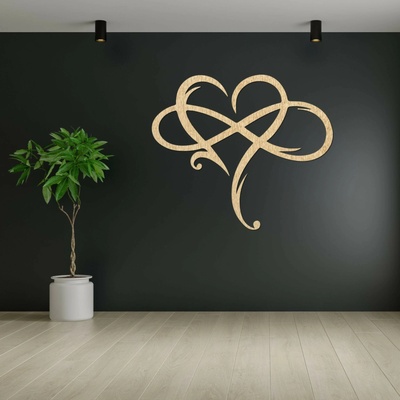Dřevěný obraz na zeď srdce | LOVE: Překližka Topol - Honey 3071 30 x 26 cm 4039-87227 PR0389