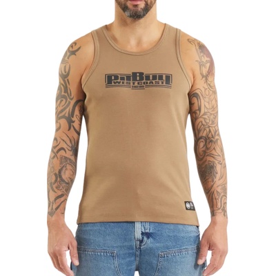 PitBull West Coast tielko BOXING RIB pánske white biela