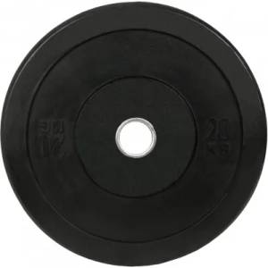 Sportmann Гумена тежест Bumper Plate SPORTMANN 20 кг / 51 мм- Черен