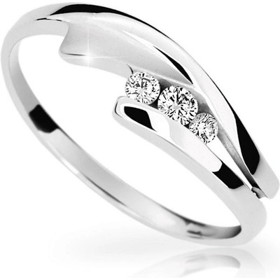 Zodiax Zlatý elegantní prsten se zirkony bílé zlato 1023