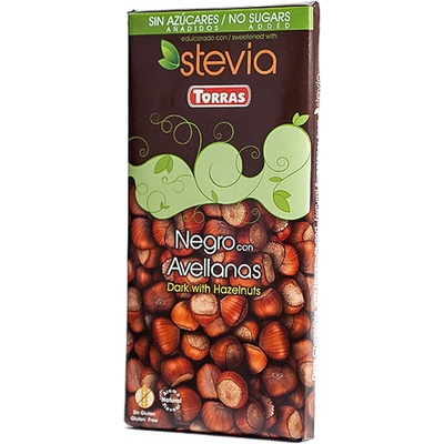 TORRAS HOŘKÁ SE STEVIÍ A LÍSKOVÝMI OŘÍŠKY 125 G