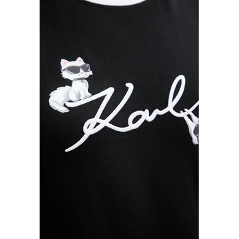 Karl Lagerfeld Памучна тениска Karl Lagerfeld IKON (B1W17040)