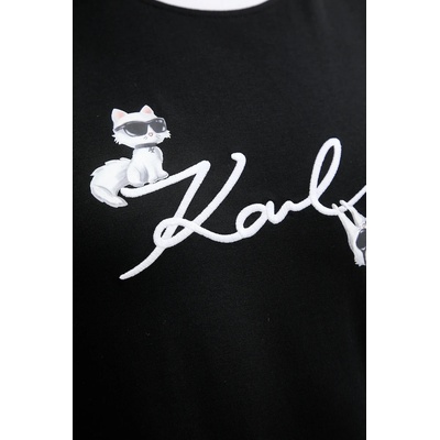 Karl Lagerfeld Памучна тениска Karl Lagerfeld IKON (B1W17040)