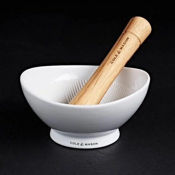 Image 1 of Cole & mason (Англия) Порцеланово хаванче COLE & MASON с дървено чукало (Cole & Mason H 111929)