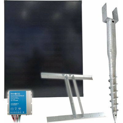 Basic sada solární ohradník - Držák zemní vrut, regulátor 10 A, konzole a panel 200 W