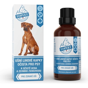 Topvet Ušní kapky očista pro psy 50 ml