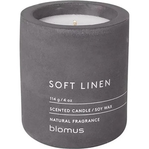 Blomus (Германия) Ароматна свещ BLOMUS FRAGA с аромат Soft Linen - Ø6.5 х 8 см - цвят магнитно сиво (BLOMUS 65653)