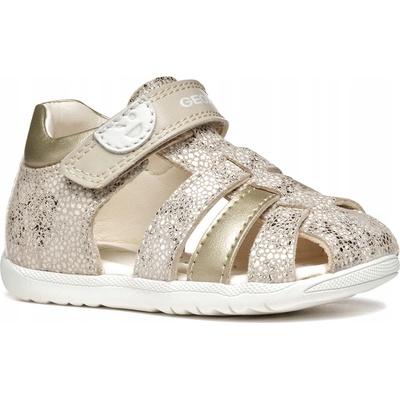 Geox detské sandále Macchia white/gold