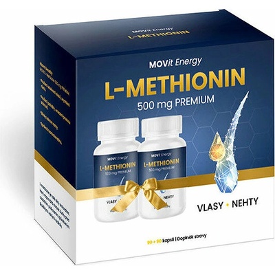 Movit Energy L-Methionin PREMIUM Movit Energy L-Methionin PREMIUM 500mg 90 kapsúl+ Movit Energy L-Methionin PREMIUM 500mg 90 kapsúl