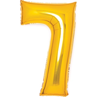 Amscan Балон от фолио цифра 7 златен 66 см