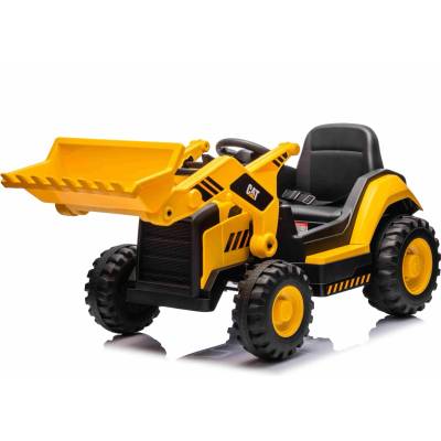 Лицензиран Детски Акумулаторен Багер Caterpillar с Накланяща Кофа, Жълт, Единична Седалка, MP3 Плейър с USB Вход (25896587)