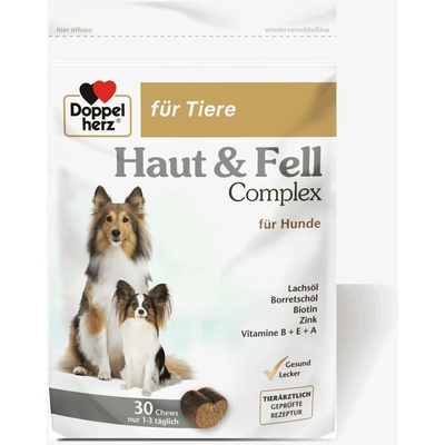 Doppelherz Haut & Fell Complex žvýkací tablety pro psy 2 x 30 tbl 95 g