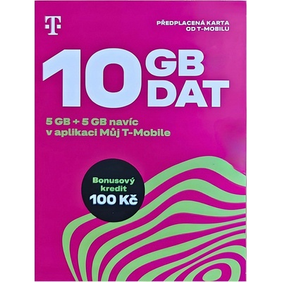 T Mobile 10GB + 100kč kredit
